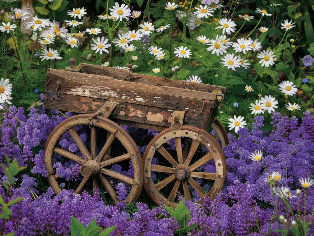 Cart In The Garden 1