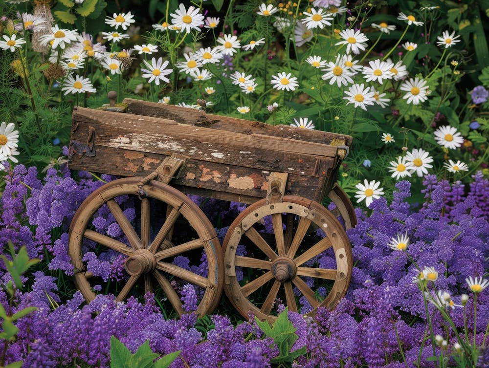 Cart In The Garden 1
