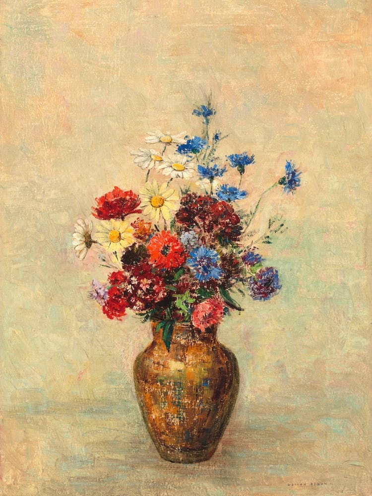 Flowers In A Vase, Odilon Redon