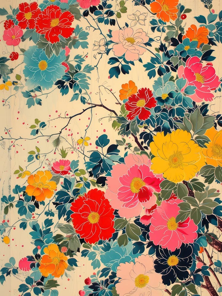 Great Japan Hokusai Japanese Flowers 18