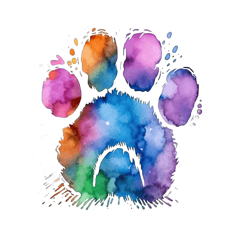 Watercolor Paw Print