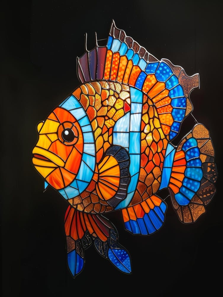 Clownfish Stained Glass