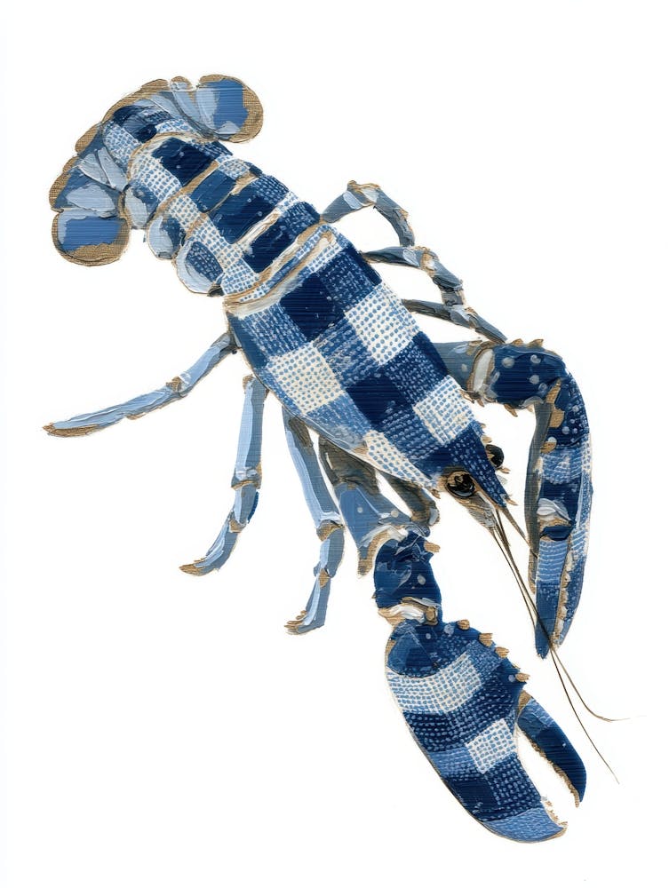 Blue And White Lobster 2