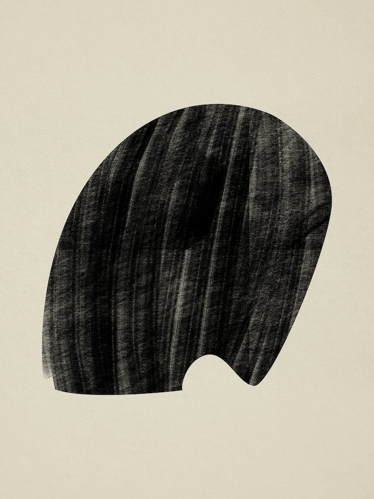 Black Bold Object On Beige 01