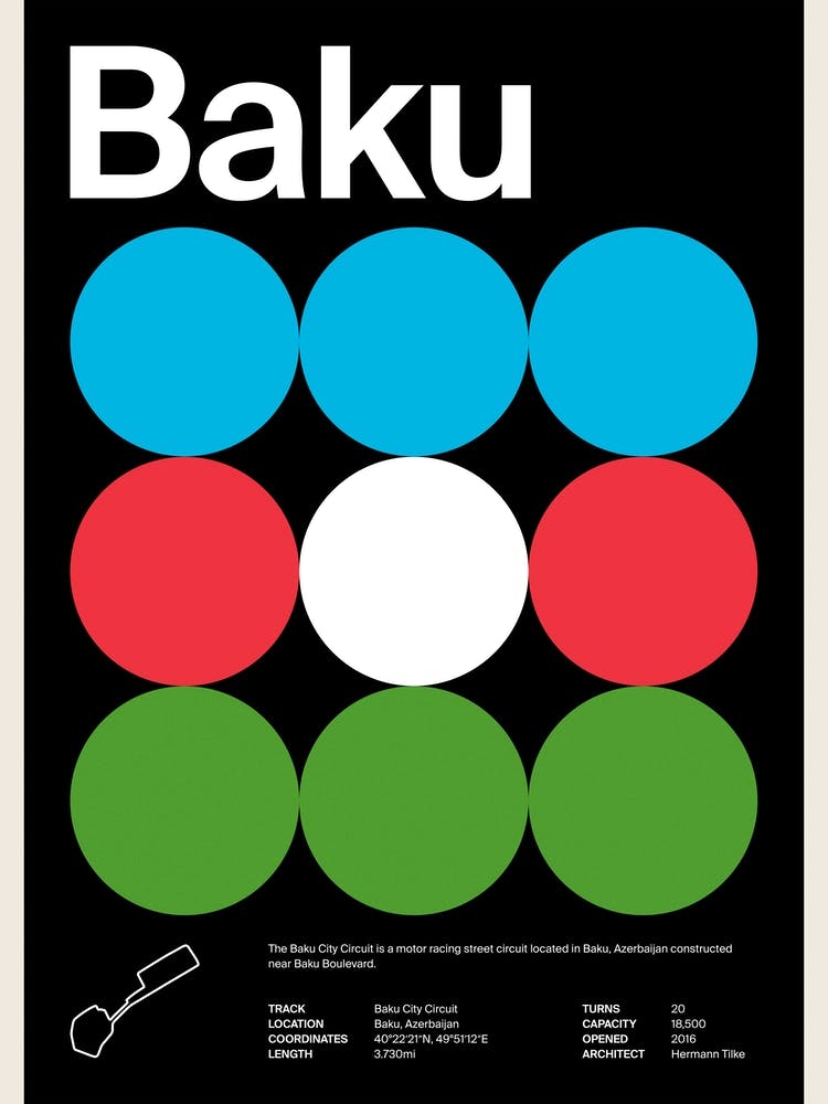 Mid Century Dark Baku F1