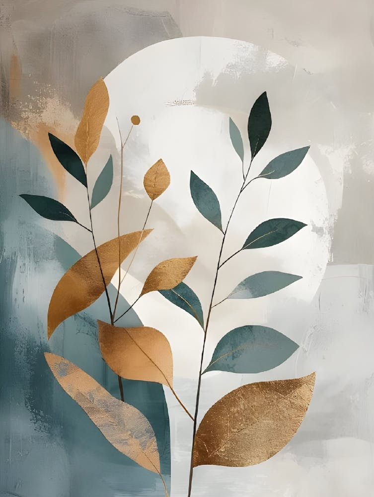 Abstract Leaves Canvas Print 2