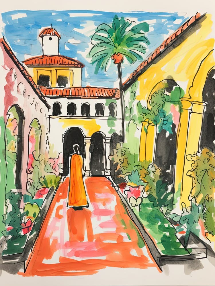 The Cloister At The Sea Island Resort   Sea Island, Georgia   Resort Storybook Illustration 1