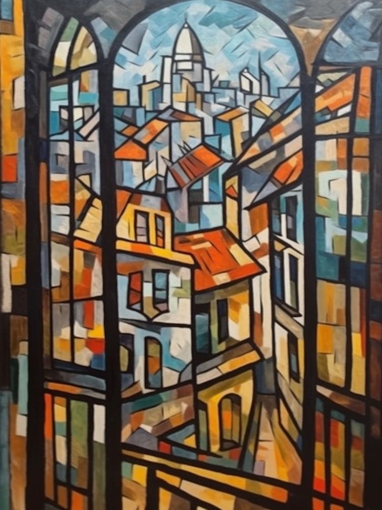 Window View Berlin Of In The Style Of Cubism 3