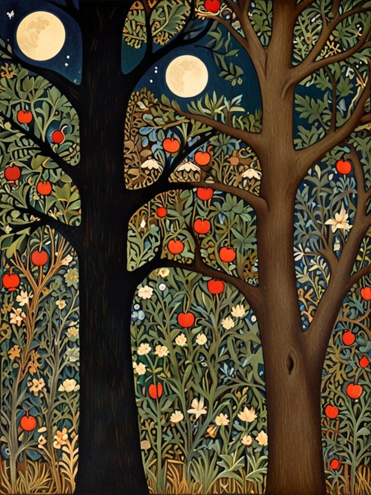 William Morris Moonlight In The Trees 5