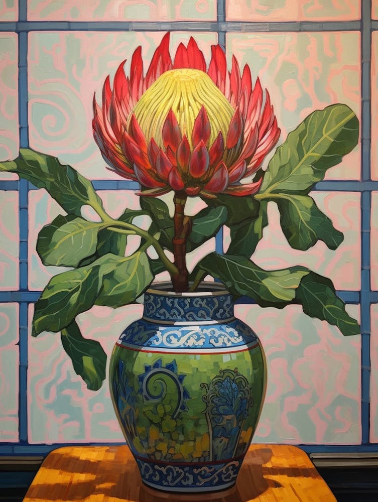 Fleurs Dans Un Vase Peinture Nature Morte Protée 4