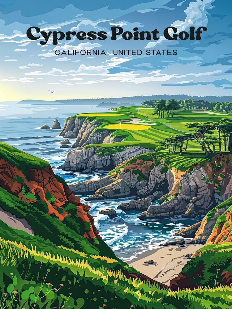 Cypress Point Pebble Beach Art de Voyage