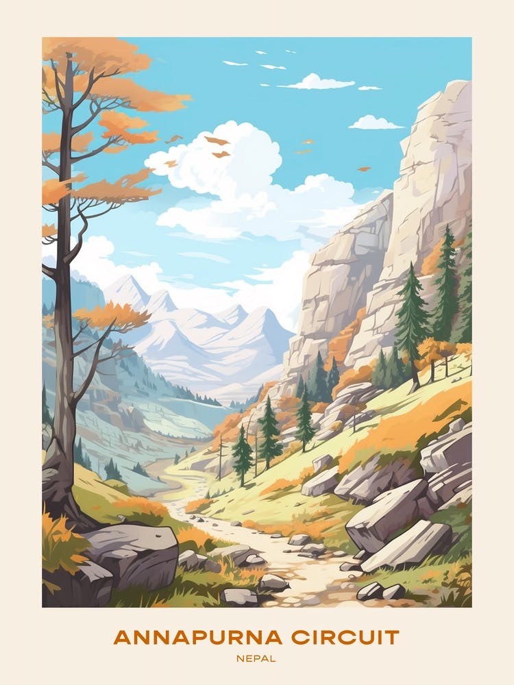 Annapurna Circuit Nepal 2 Hike Poster