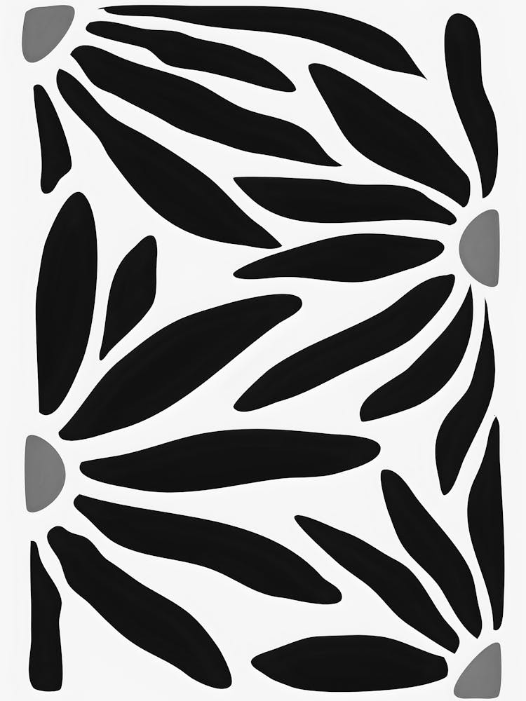 Black And White Leaves 11