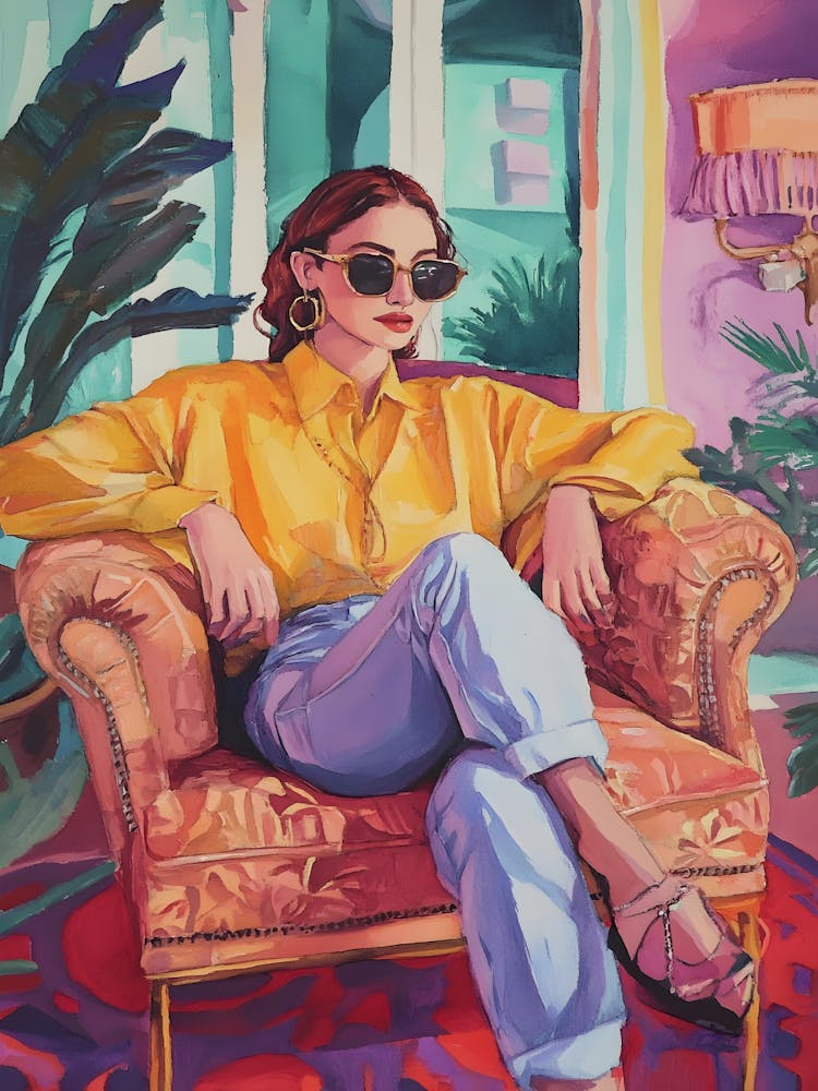 Mädchen in einem gelben Hemd