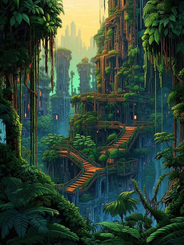Amazon Rainforest Pixel Art 1