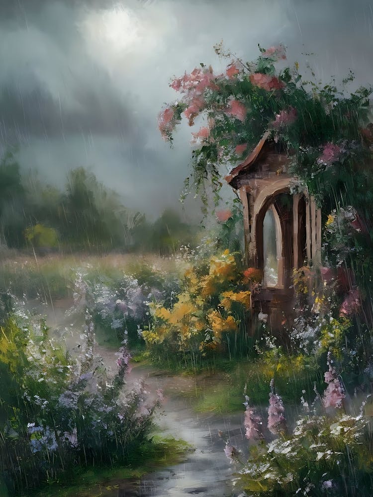 Gazebo In The Rain