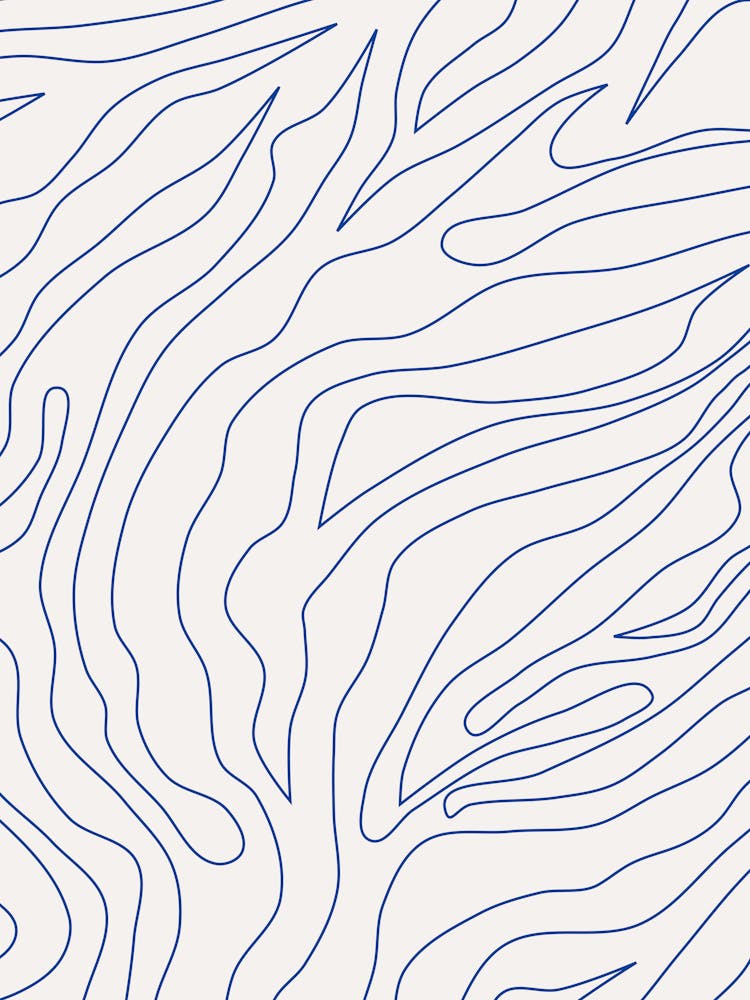 Minimal Abstract Cream White And Blue