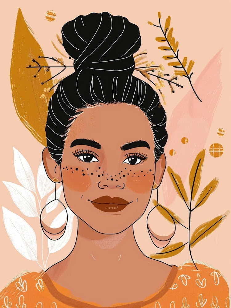 Black Girl With A Bun