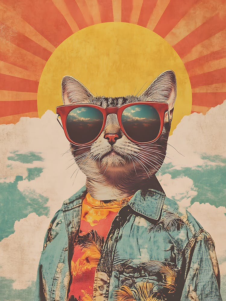 Vintage Retro Poster Cool Cat 3