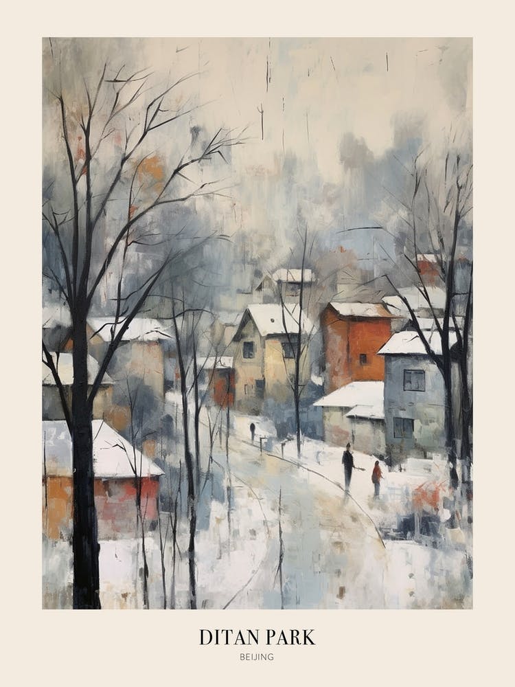 Affiche Parc Urbain Hivernal Ditan Park Beijing 4
