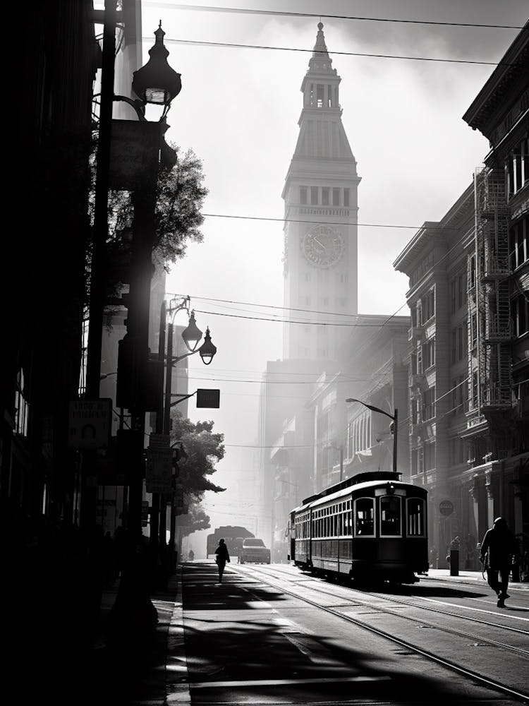 San Francisco, Black And White Analogue Photograph 3