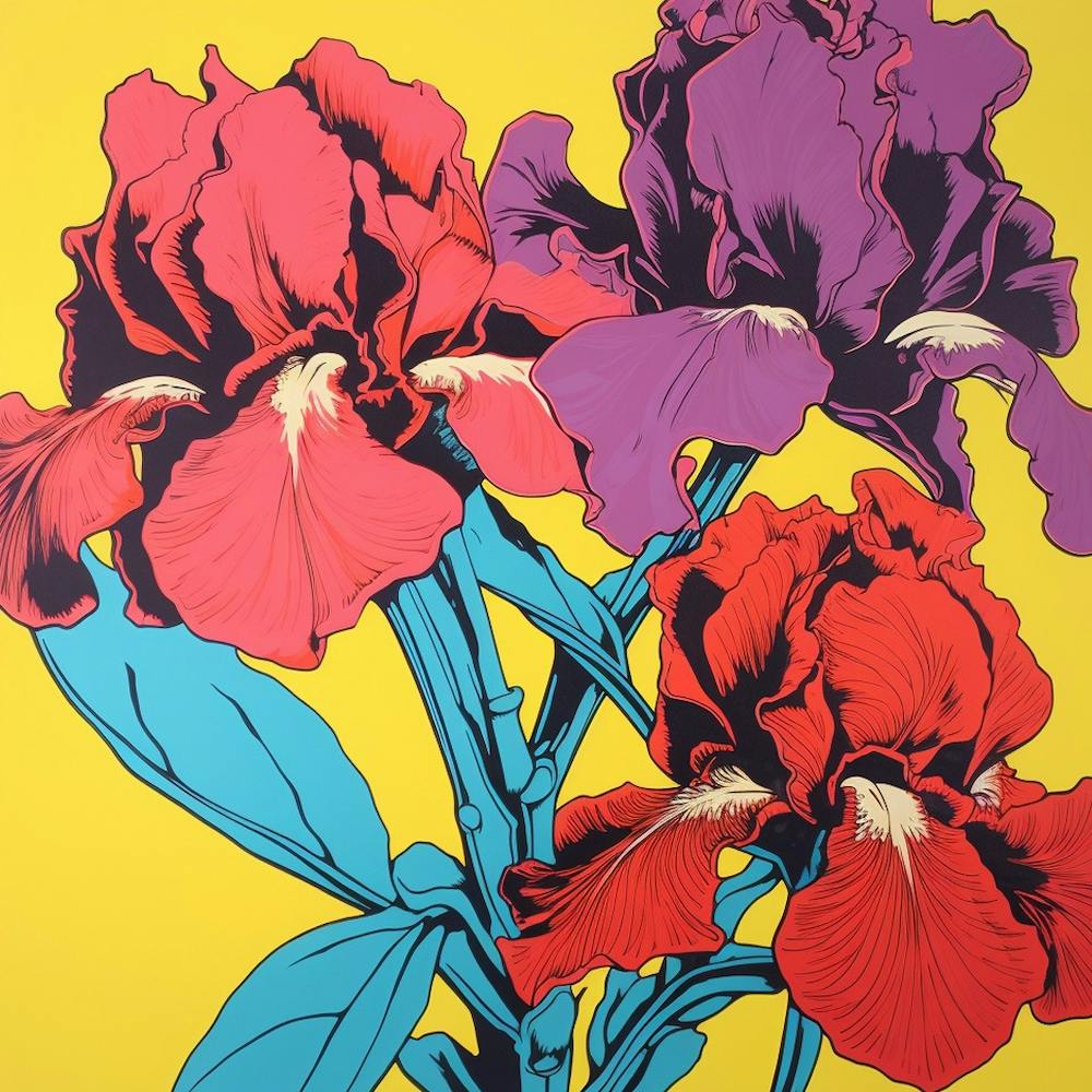 Iris 2 Pop Art Illustration Square
