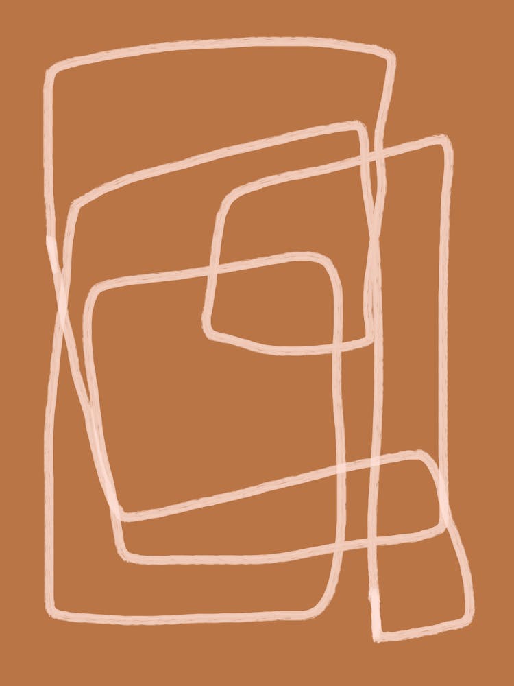 Abstract Lines 01, boho, mid century, abstract, cool, minimal, japandi, terracotta, earthy, calm, soothing, modern, pop, art