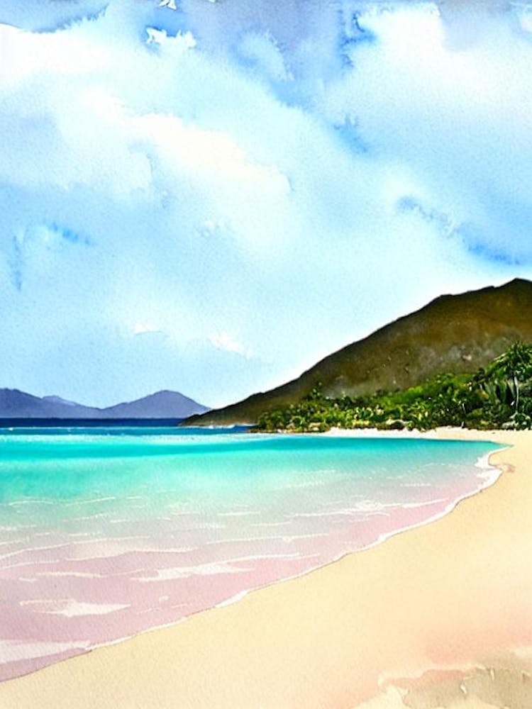 Cane Garden Bay 3, British Virgin Islands Watercolour