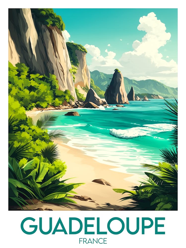 Affiche de voyage Guadeloupe 1