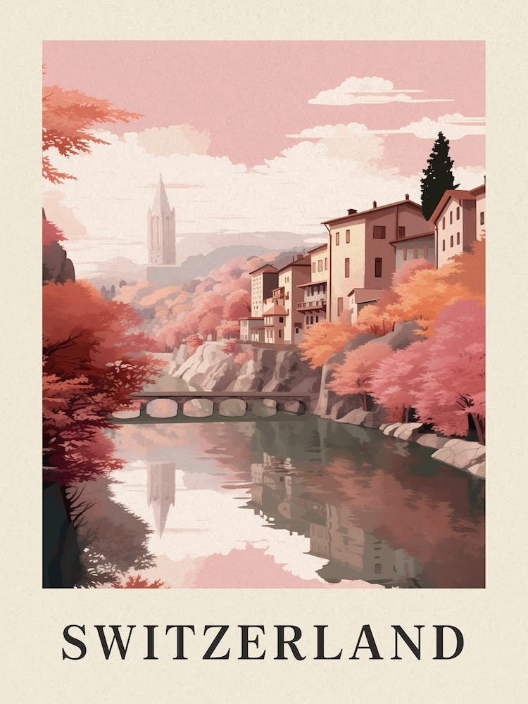 Vintage Travel Poster Switzerland 2