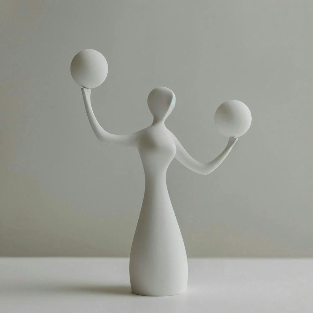 Woman Holding Two Balls