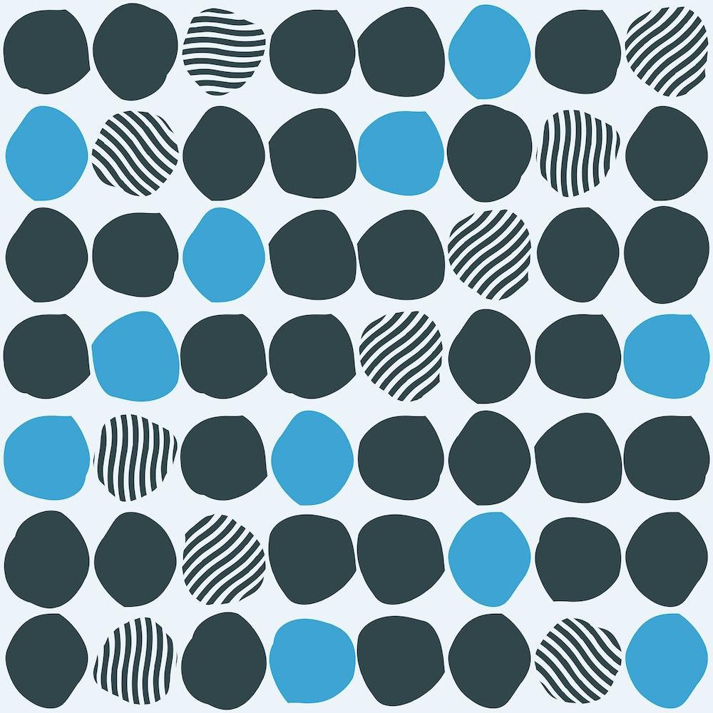 Polka Dot Pattern With Blue Dots On Light Blue Square