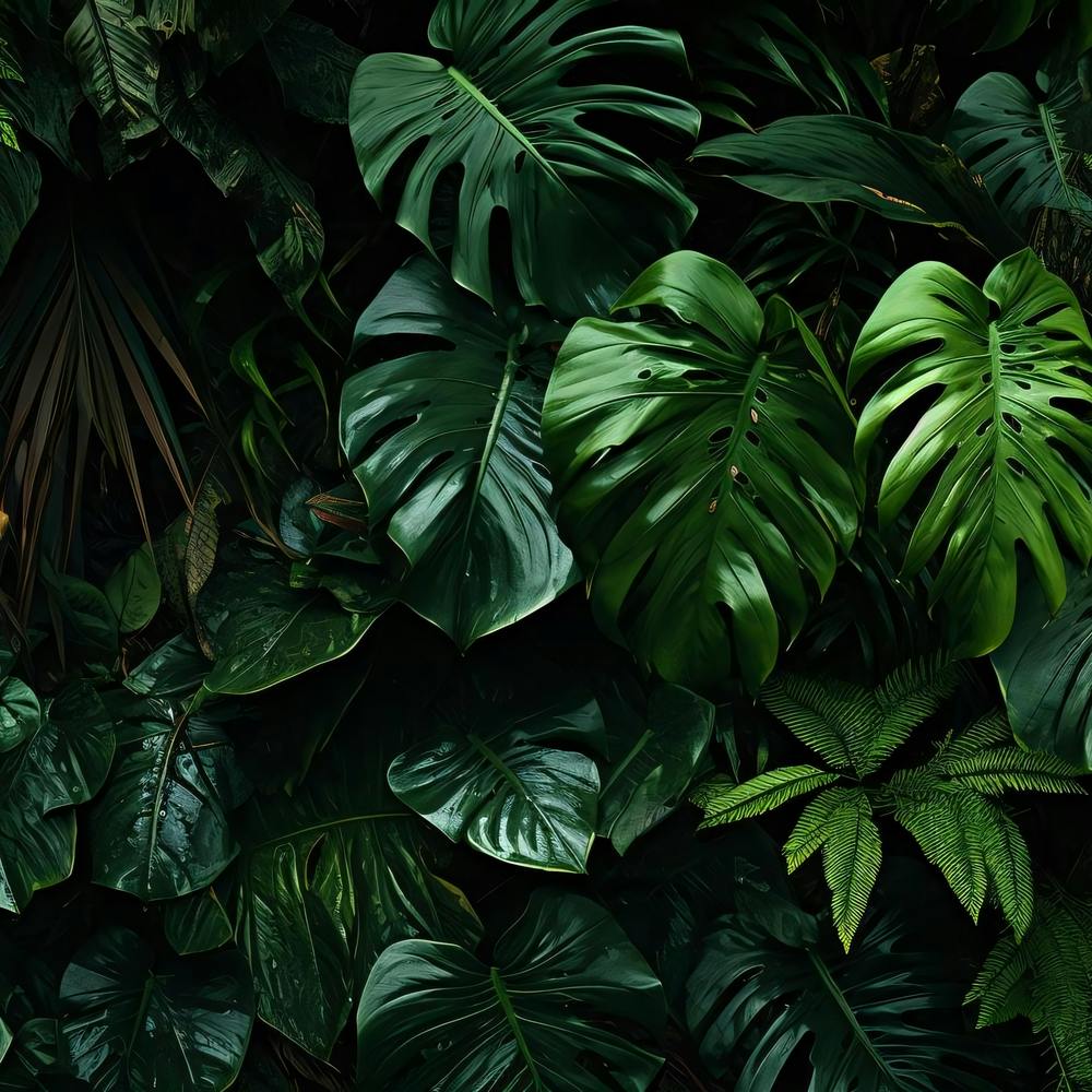 Tropical Leaves Wall