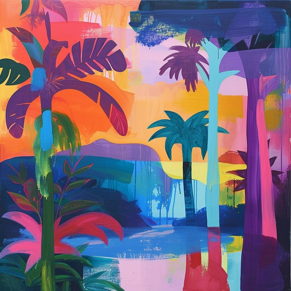 Abstract Travel Collection Honolulu Usa 1