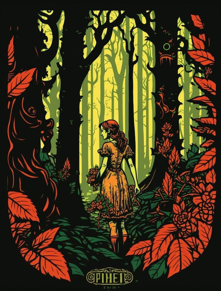 Fille Dans La Forêt