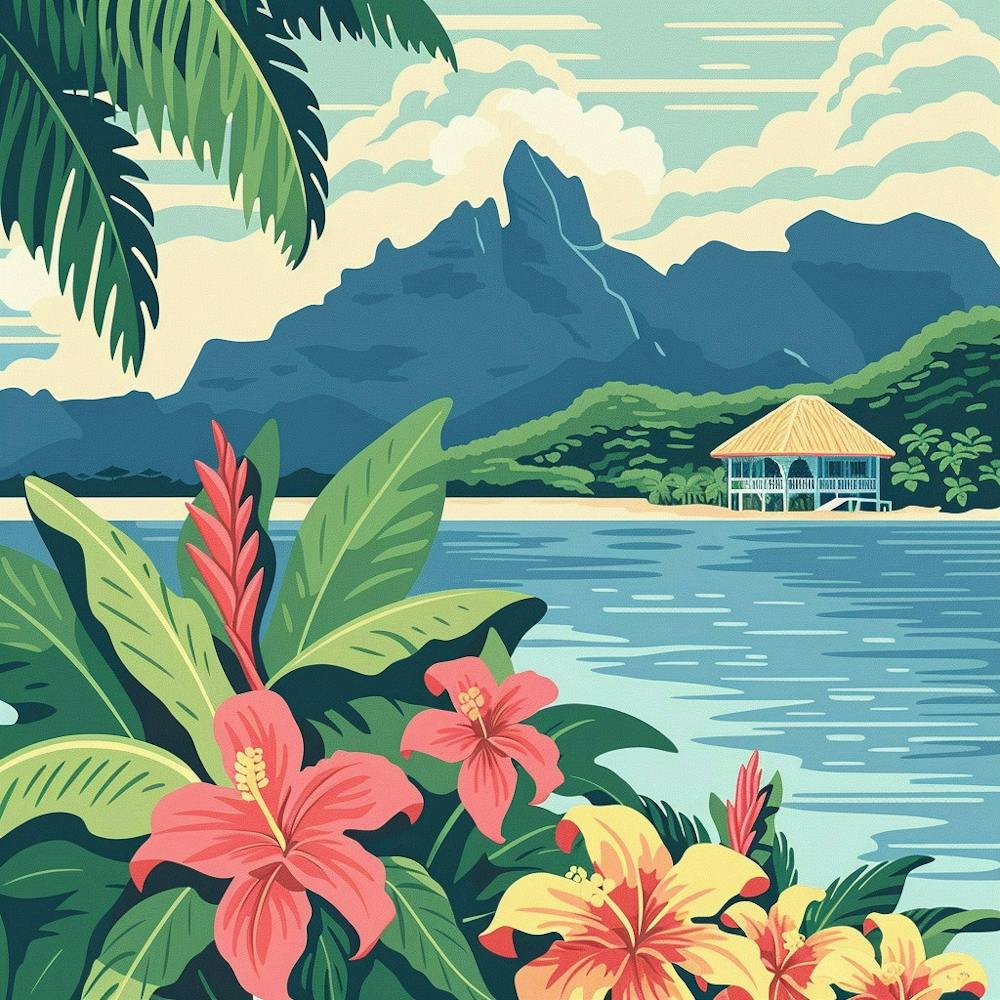 A Tahiti In French Polynesia Vector Design Illus 1720357339 1