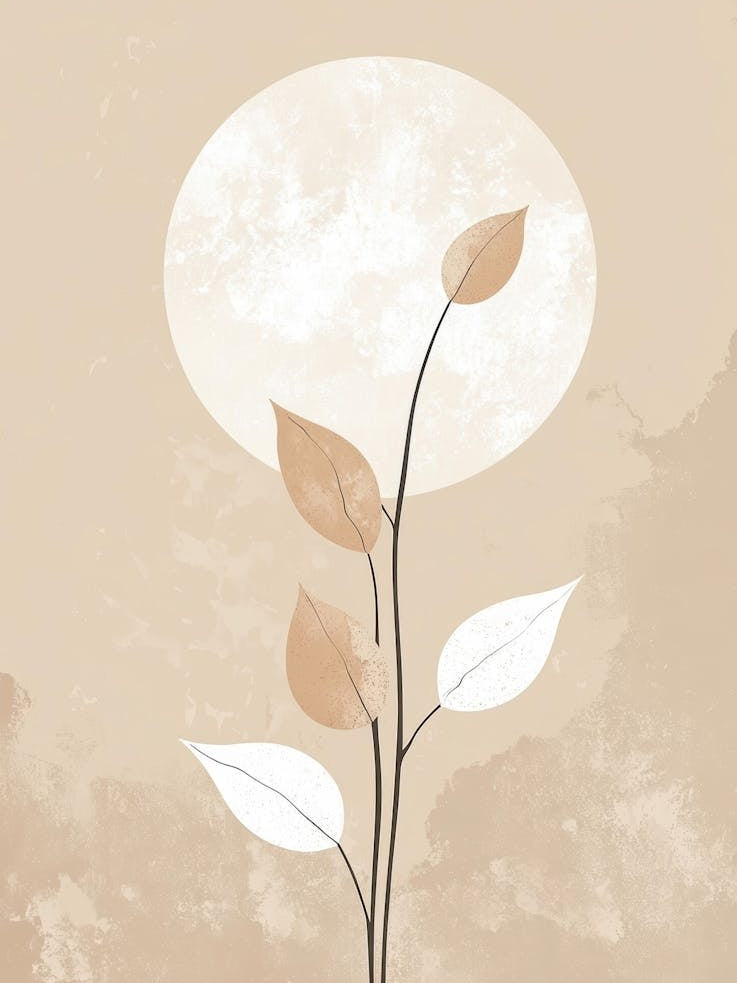 Moon And Leaves 2