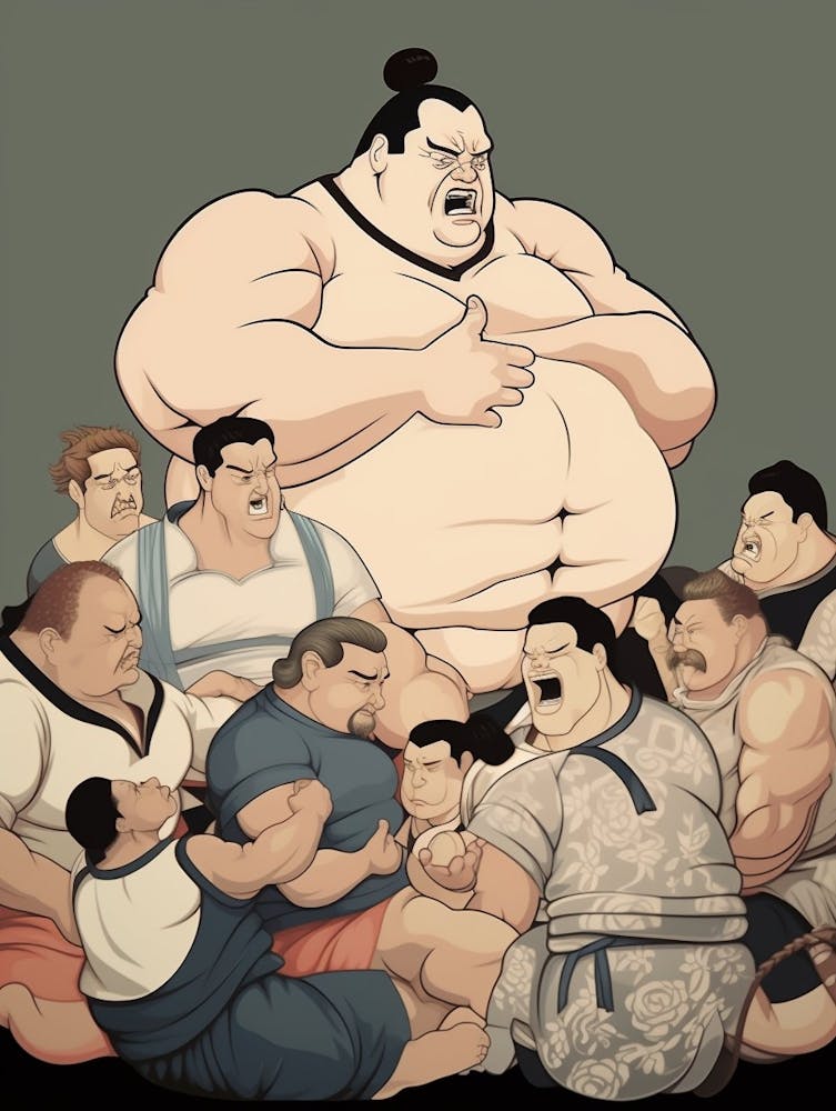 Sumo Wrestlers Japanese 9