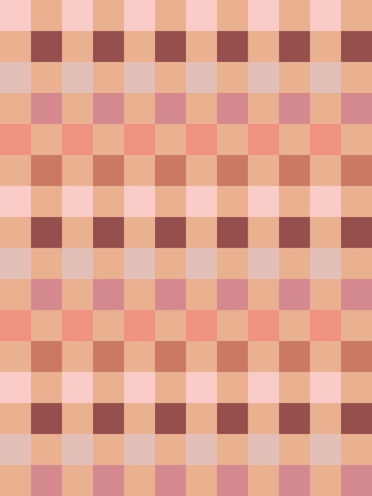Peach Fuzz Checkerboard