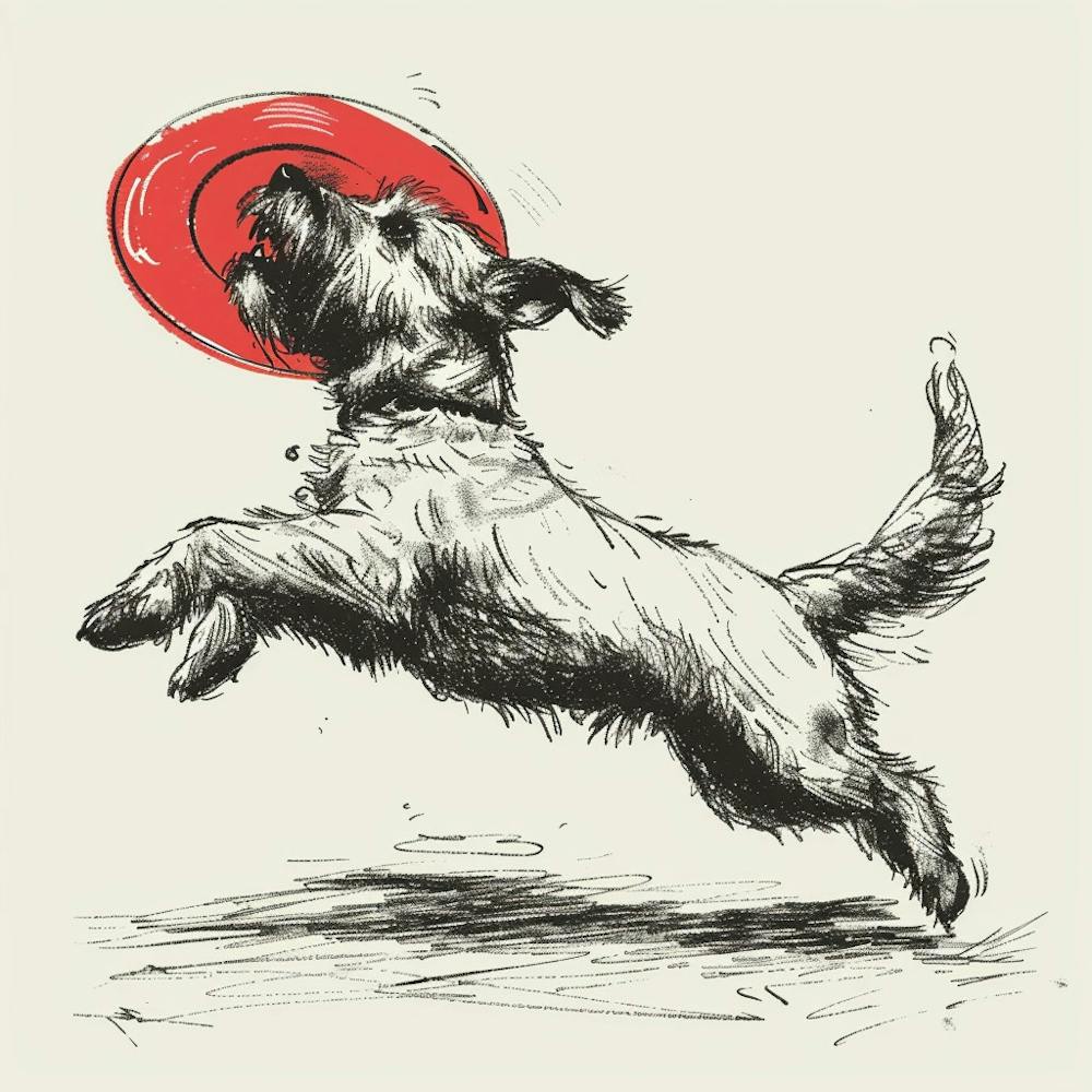 Dog Catching Frisbee 1
