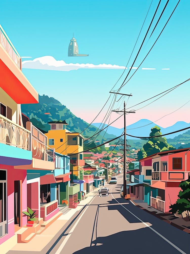 Phuket, Thailand, Flat Illustration 1