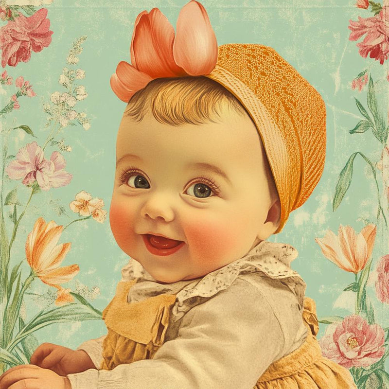 Baby Girl With Flowers