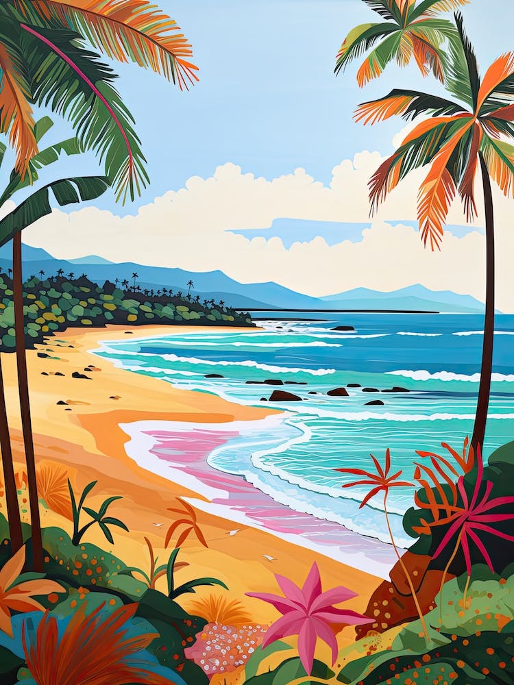 El Yunque Beach, Puerto Rico, Matisse And Rousseau Style 1