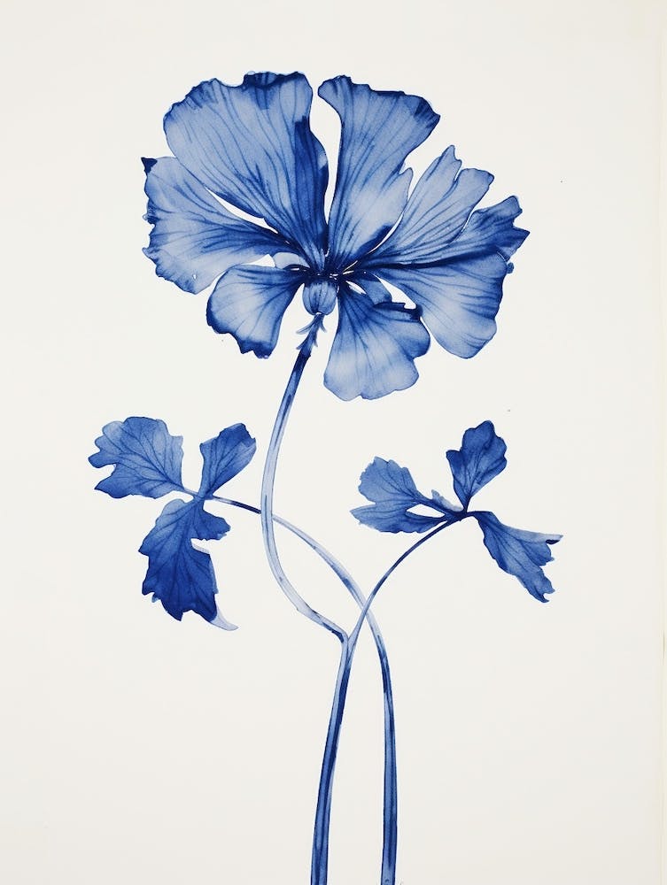 Blue Botanical Poppy 3