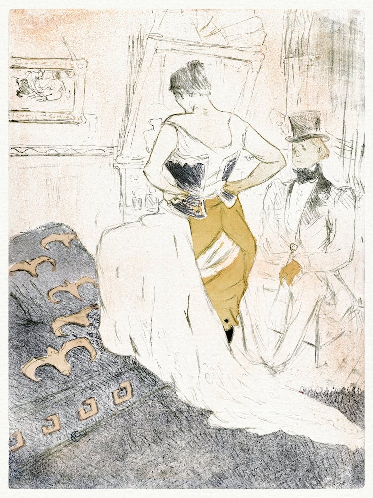 Fastening A Corset (1896), Henri de Toulouse-Lautrec