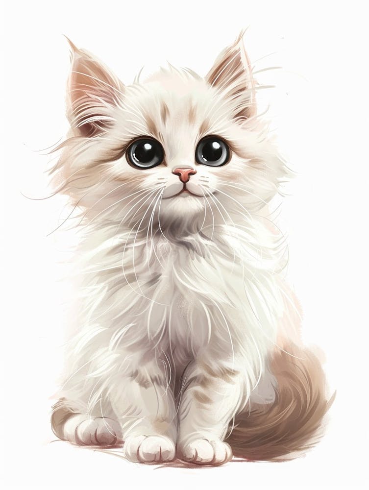 Ragdoll Cat Clipart Illustration 2