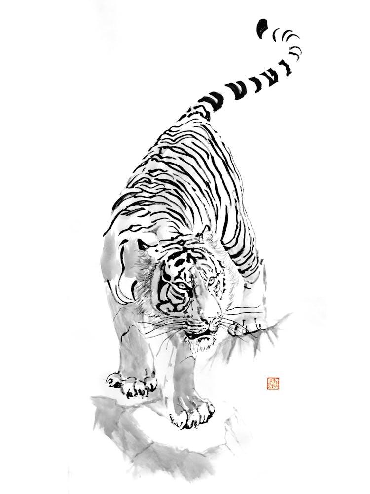 Tiger kakemono