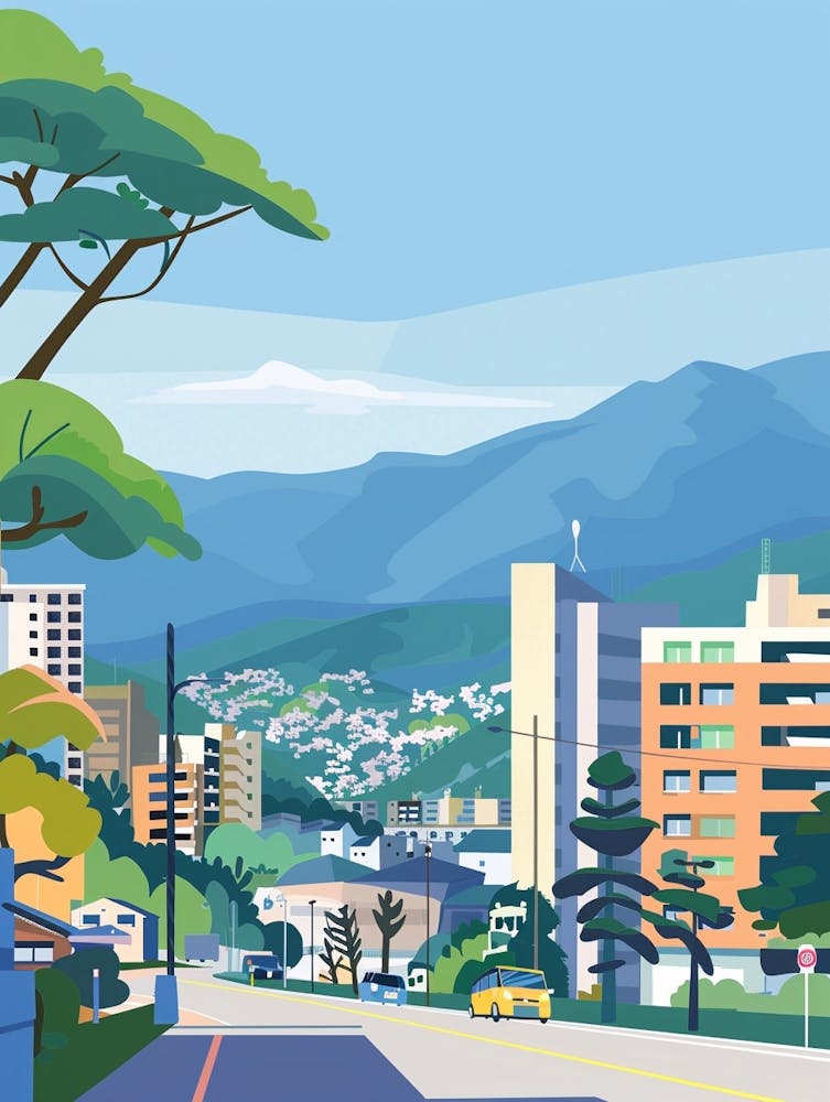 Sapporo Japan 1 Colourful Illustration