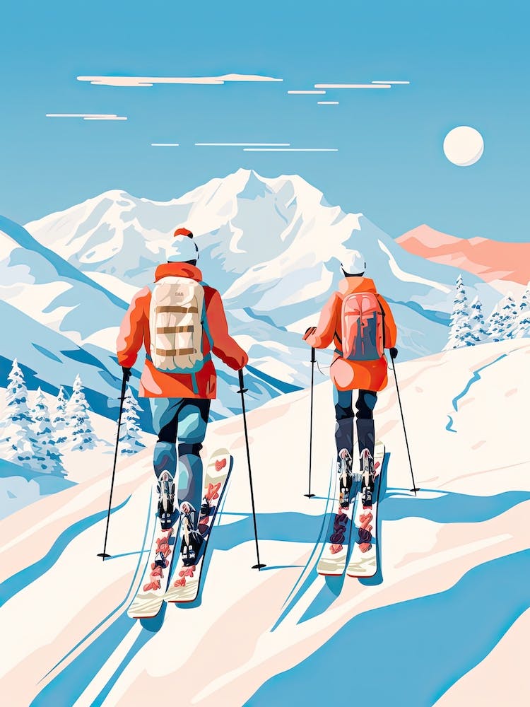 Portillo   Chile, Ski Resort Illustration 2