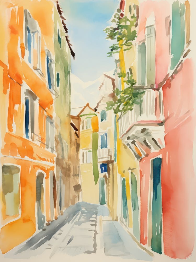 Venice, Italy Watercolour Streets 1